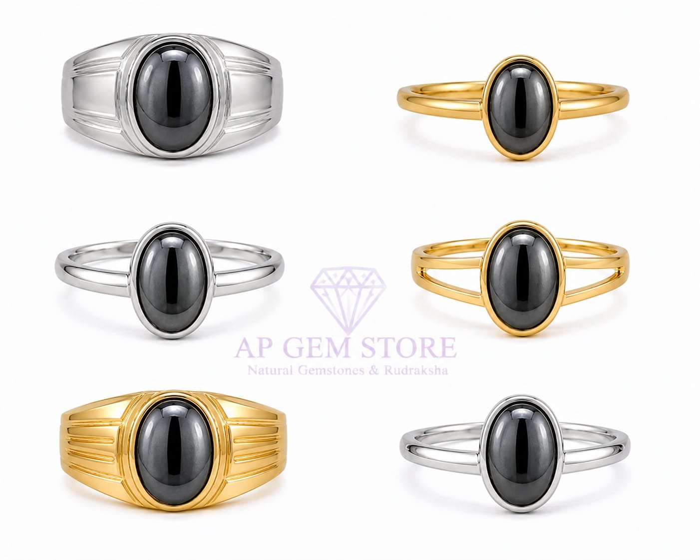Hematite Rings